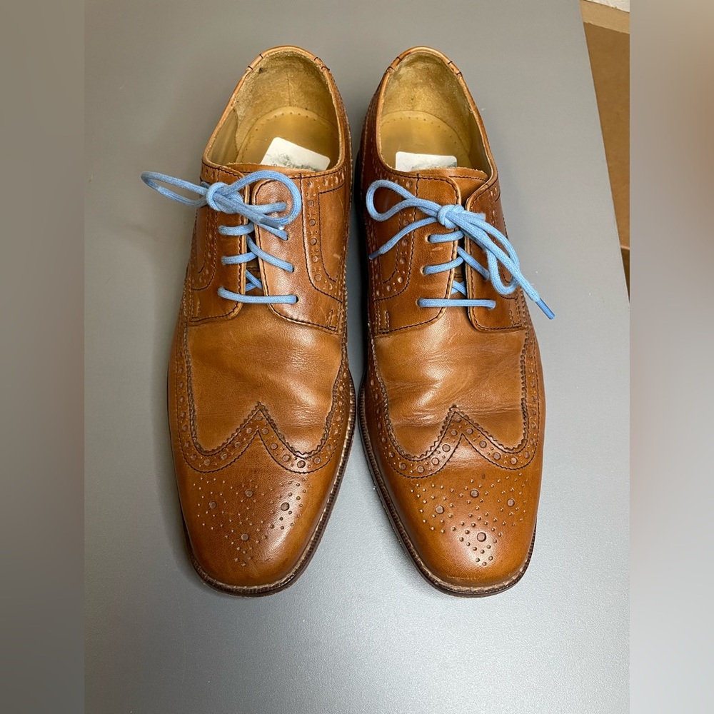 Cole Haan wingtips men’s 8 British tan